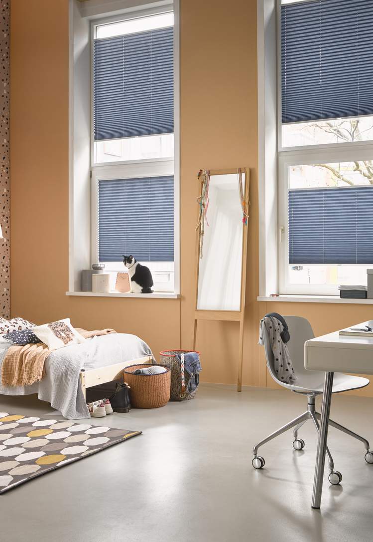 Blue Blinds - Plisse® Shades