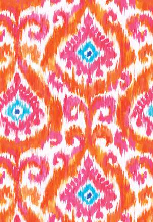 Orange & Pink Patterned Plisse Shades